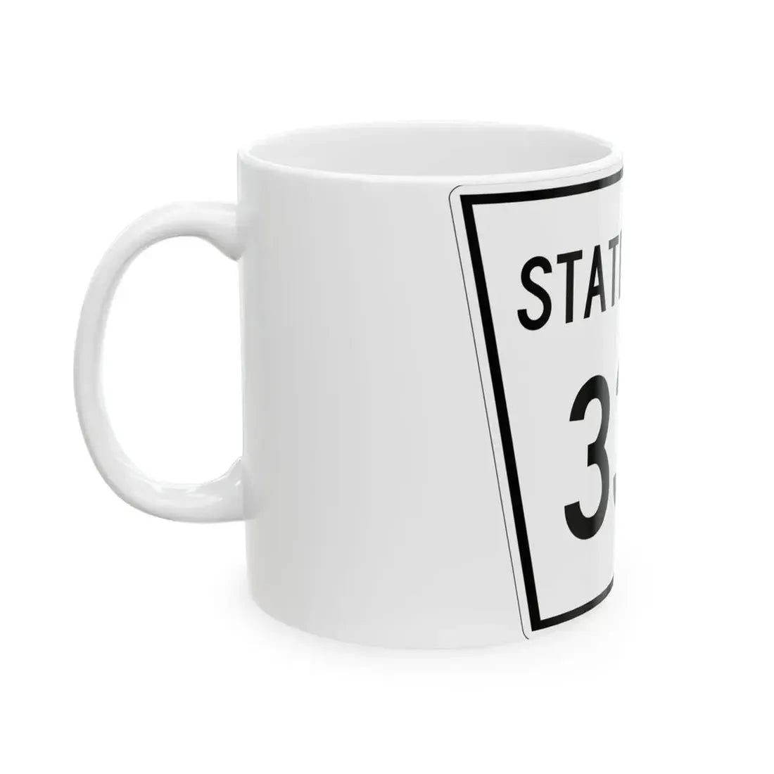 Nebraska State Spur 330 (Nebraska) (Road Sign) White Coffee Mug - Go Mug Yourself