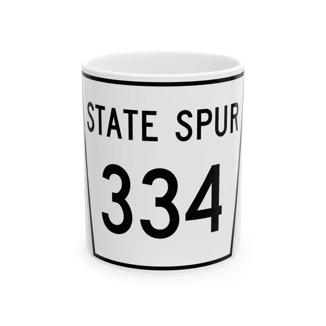 Nebraska State Spur 334 (Nebraska) (Road Sign) White Coffee Mug 11oz - Go Mug Yourself