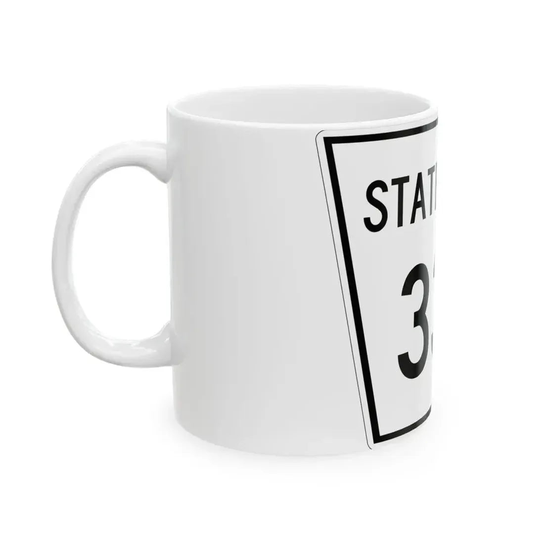 Nebraska State Spur 334 (Nebraska) (Road Sign) White Coffee Mug - Go Mug Yourself
