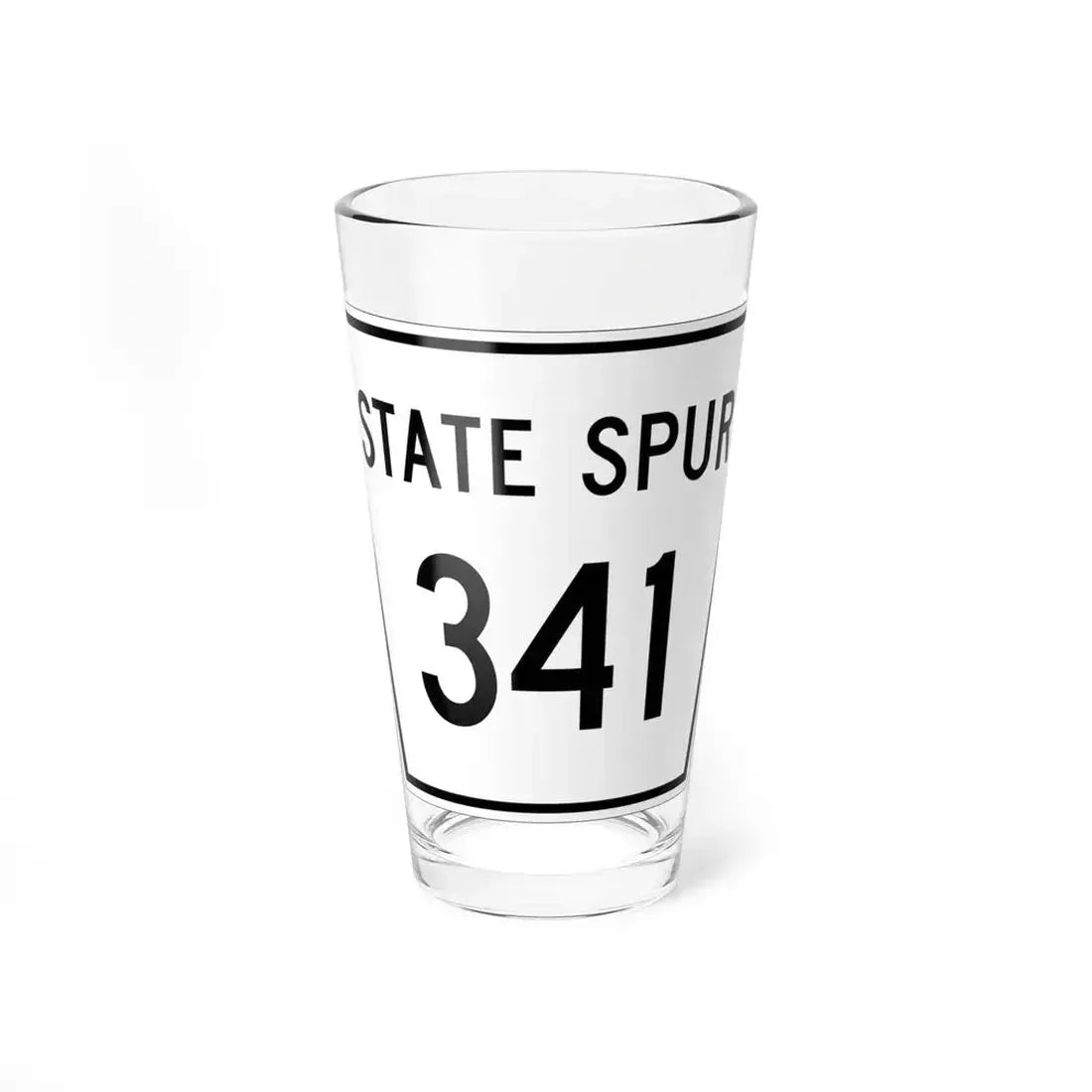 Nebraska State Spur 341 (Nebraska) (Road Sign) Pint Glass 16oz 16oz - Go Mug Yourself