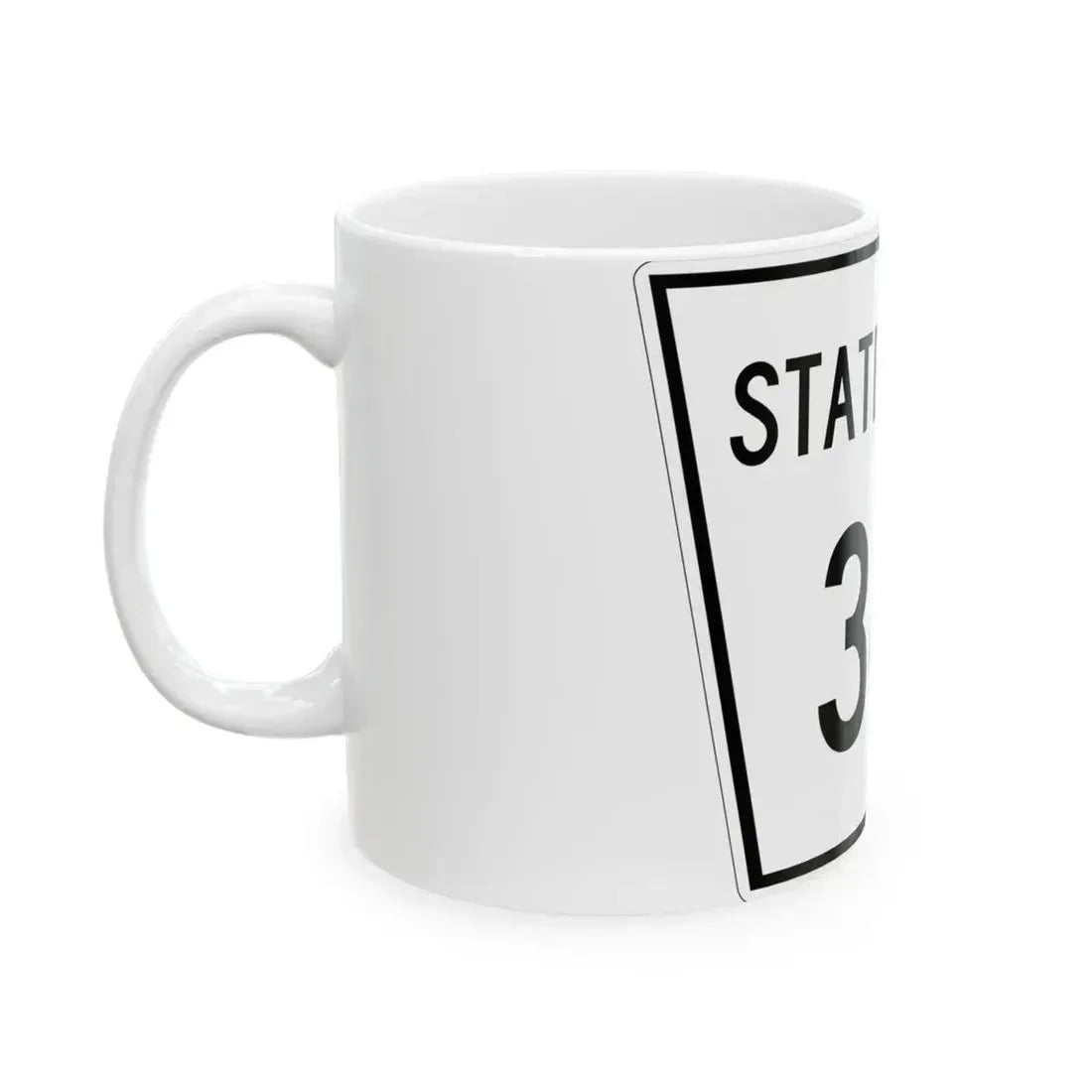Nebraska State Spur 341 (Nebraska) (Road Sign) White Coffee Mug - Go Mug Yourself