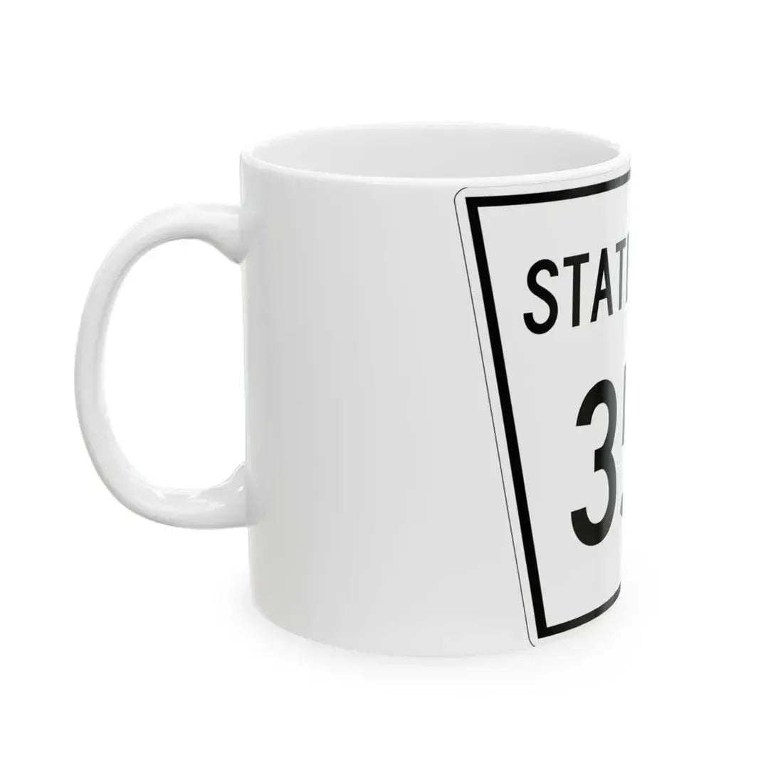 Nebraska State Spur 350 (Nebraska) (Road Sign) White Coffee Mug - Go Mug Yourself