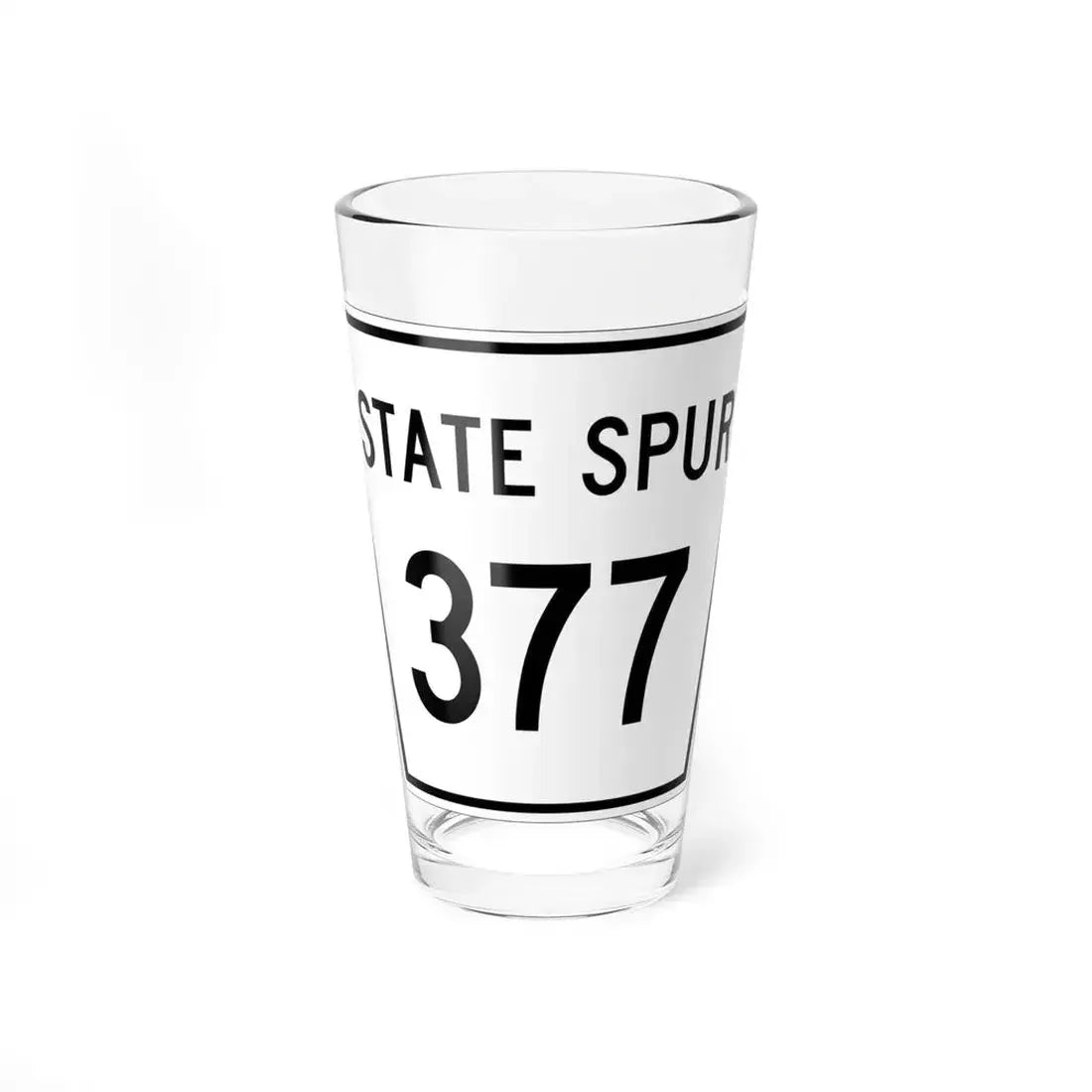 Nebraska State Spur 377 (Nebraska) (Road Sign) Pint Glass 16oz 16oz - Go Mug Yourself