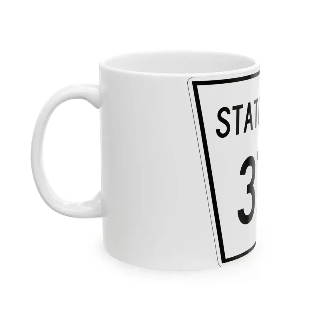 Nebraska State Spur 377 (Nebraska) (Road Sign) White Coffee Mug - Go Mug Yourself