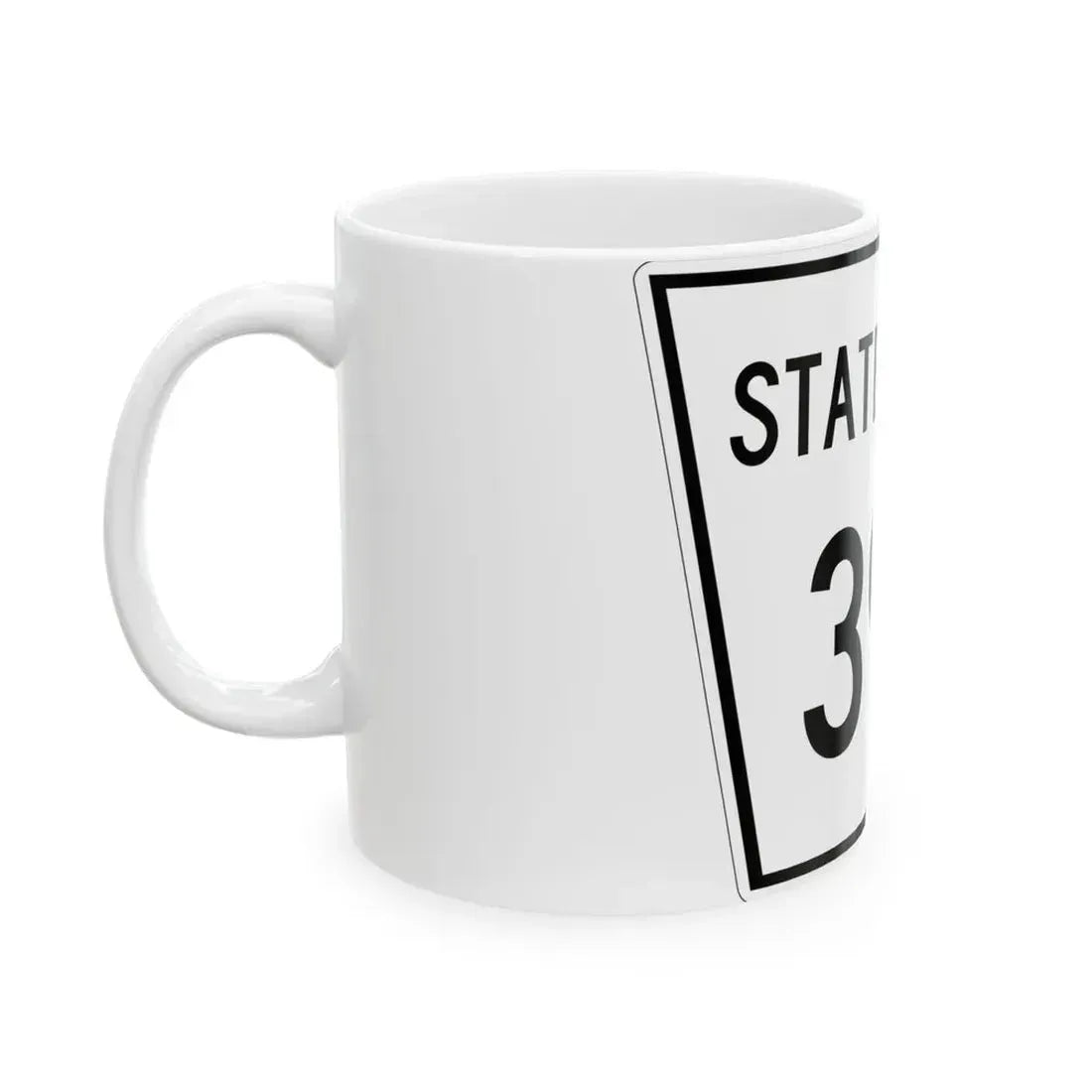 Nebraska State Spur 392 (Nebraska) (Road Sign) White Coffee Mug - Go Mug Yourself