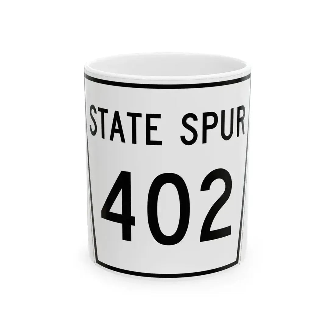 Nebraska State Spur 402 (Nebraska) (Road Sign) White Coffee Mug 11oz - Go Mug Yourself