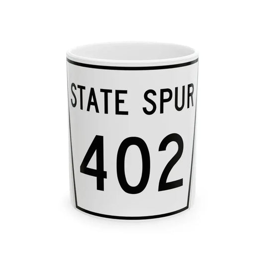Nebraska State Spur 402 (Nebraska) (Road Sign) White Coffee Mug 11oz - Go Mug Yourself