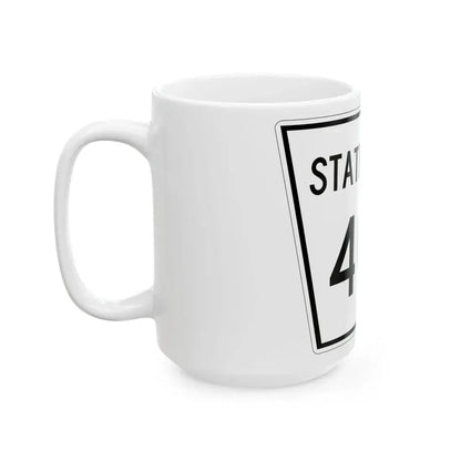 Nebraska State Spur 402 (Nebraska) (Road Sign) White Coffee Mug - Go Mug Yourself