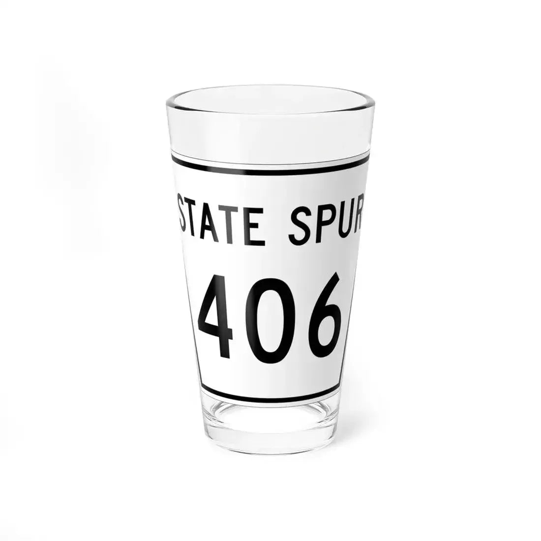 Nebraska State Spur 406 (Nebraska) (Road Sign) Pint Glass 16oz 16oz - Go Mug Yourself