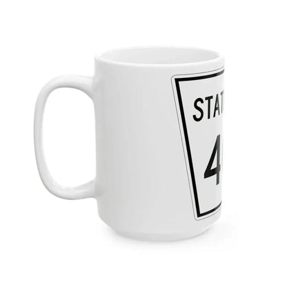 Nebraska State Spur 406 (Nebraska) (Road Sign) White Coffee Mug - Go Mug Yourself