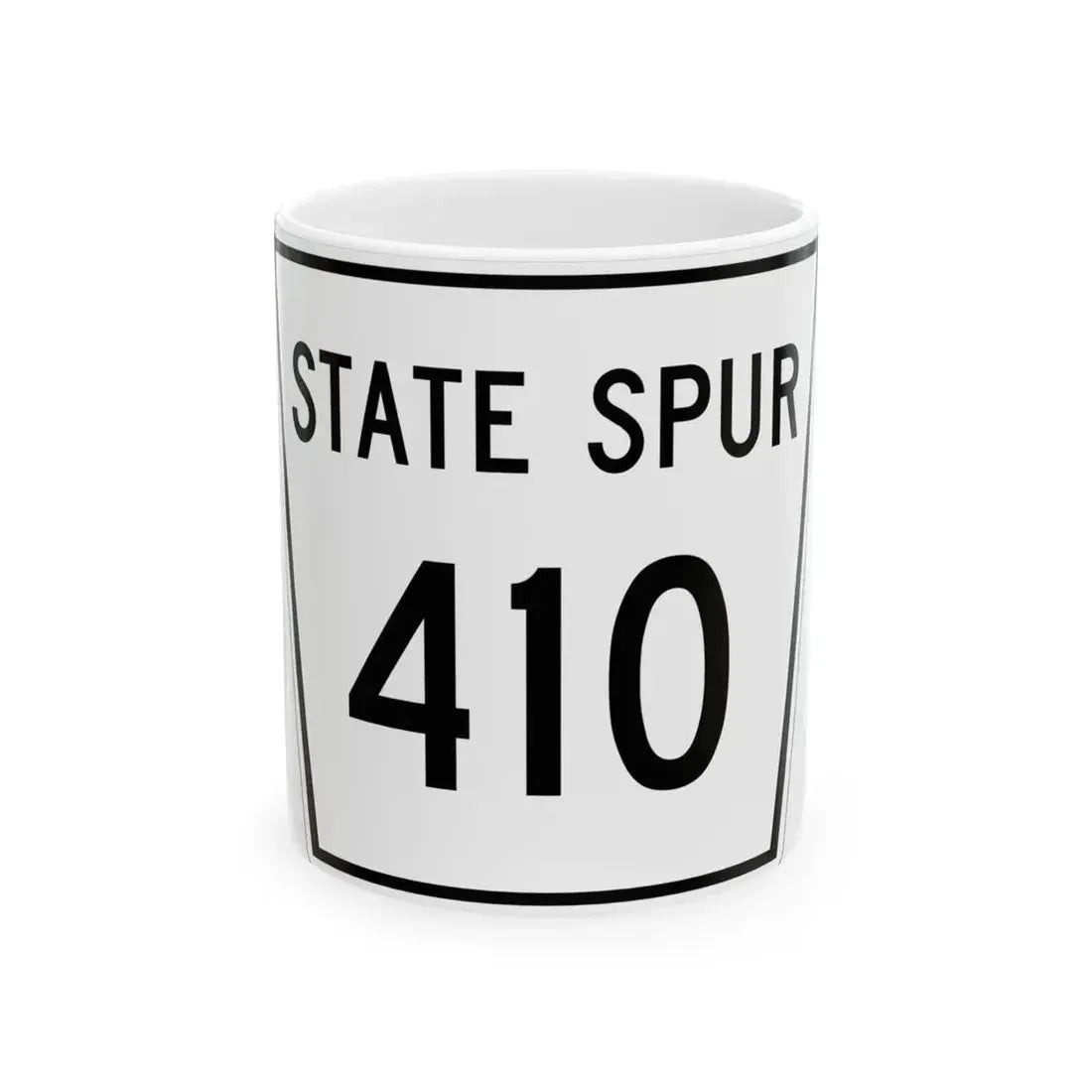 Nebraska State Spur 410 (Nebraska) (Road Sign) White Coffee Mug 11oz - Go Mug Yourself