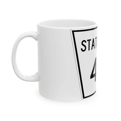 Nebraska State Spur 415 (Nebraska) (Road Sign) White Coffee Mug - Go Mug Yourself