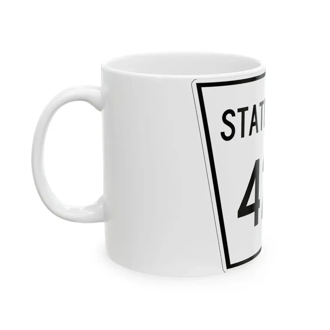 Nebraska State Spur 420 (Nebraska) (Road Sign) White Coffee Mug - Go Mug Yourself