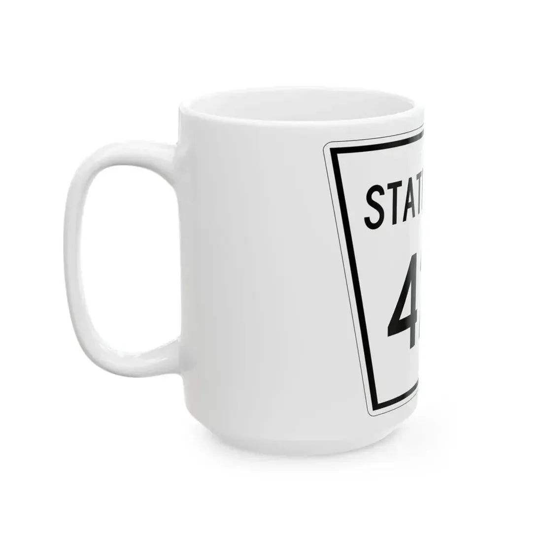 Nebraska State Spur 420 (Nebraska) (Road Sign) White Coffee Mug - Go Mug Yourself