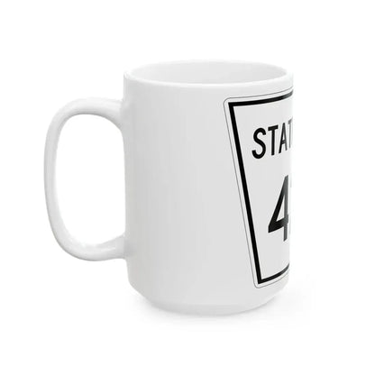 Nebraska State Spur 420 (Nebraska) (Road Sign) White Coffee Mug - Go Mug Yourself