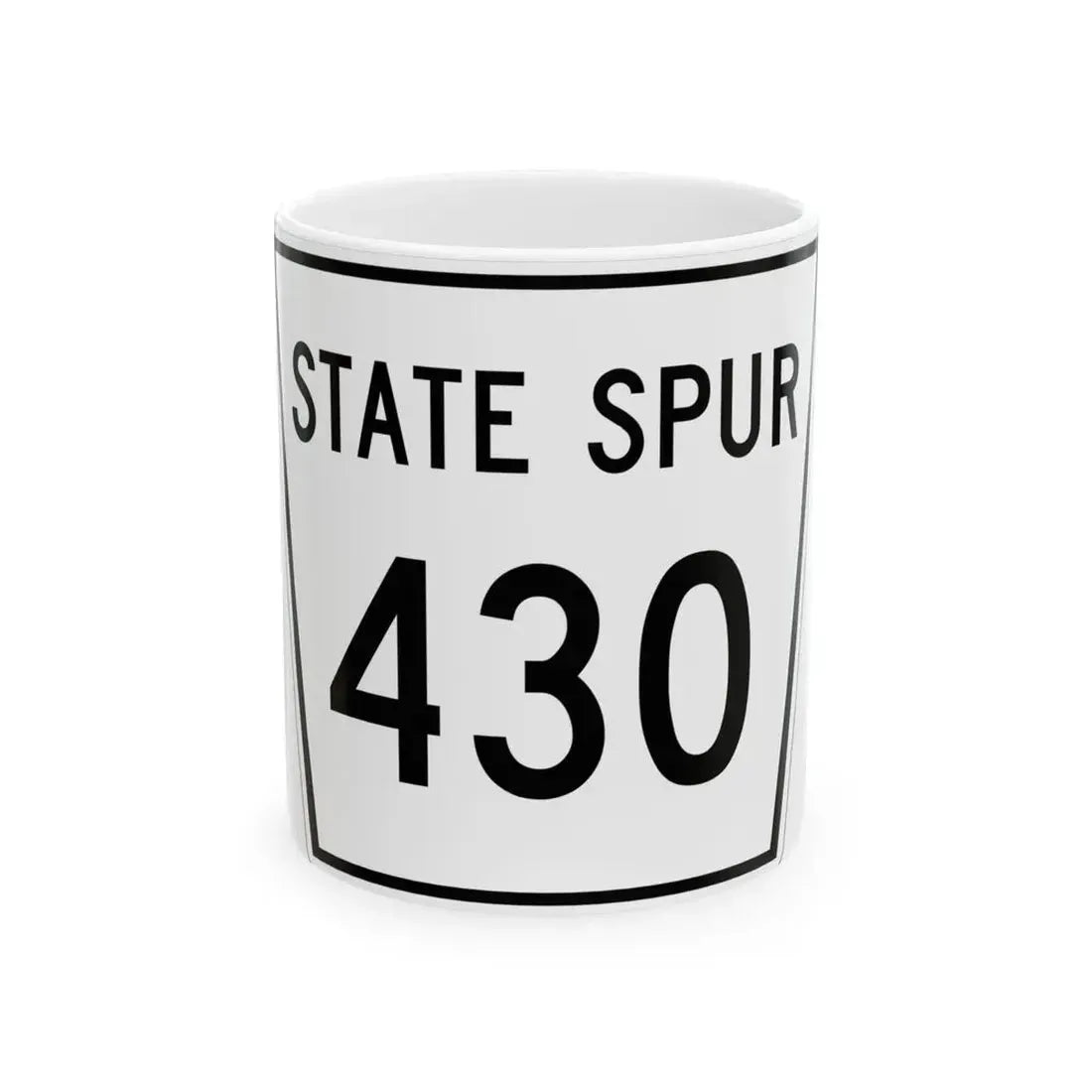 Nebraska State Spur 430 (Nebraska) (Road Sign) White Coffee Mug 11oz - Go Mug Yourself