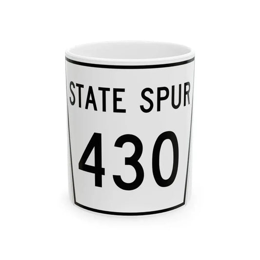 Nebraska State Spur 430 (Nebraska) (Road Sign) White Coffee Mug 11oz - Go Mug Yourself