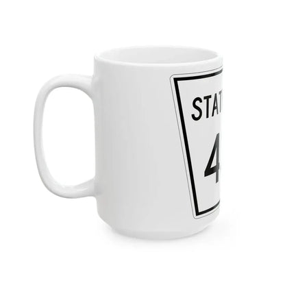 Nebraska State Spur 434 (Nebraska) (Road Sign) White Coffee Mug - Go Mug Yourself