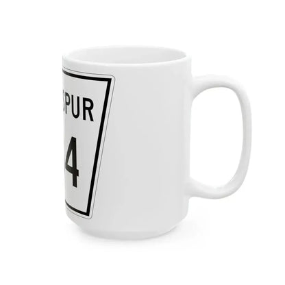 Nebraska State Spur 434 (Nebraska) (Road Sign) White Coffee Mug - Go Mug Yourself