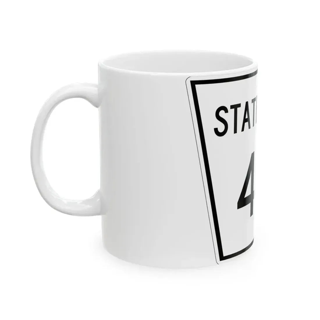 Nebraska State Spur 441 (Nebraska) (Road Sign) White Coffee Mug - Go Mug Yourself