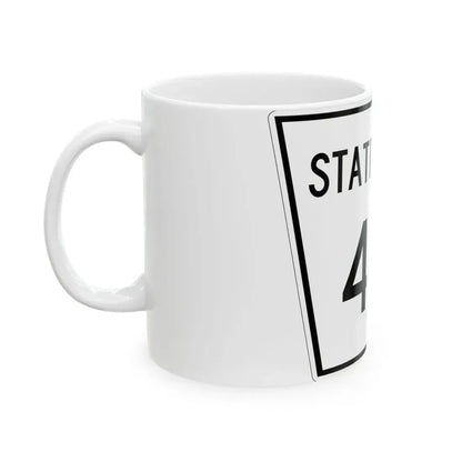 Nebraska State Spur 441 (Nebraska) (Road Sign) White Coffee Mug - Go Mug Yourself