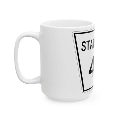 Nebraska State Spur 441 (Nebraska) (Road Sign) White Coffee Mug - Go Mug Yourself