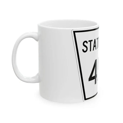 Nebraska State Spur 450 (Nebraska) (Road Sign) White Coffee Mug - Go Mug Yourself