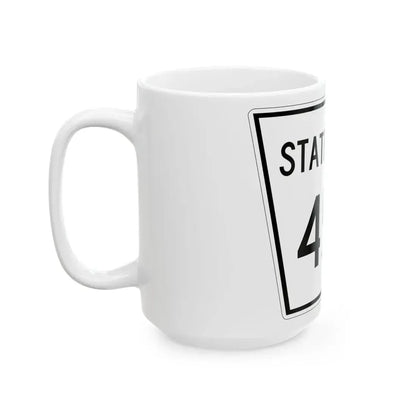 Nebraska State Spur 450 (Nebraska) (Road Sign) White Coffee Mug - Go Mug Yourself