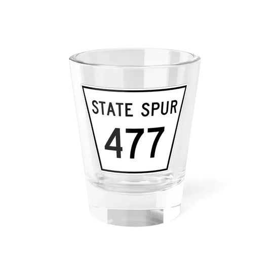 Nebraska State Spur 477 (Nebraska) (Road Sign) Shot Glass 1.5oz 1.5oz - Go Mug Yourself