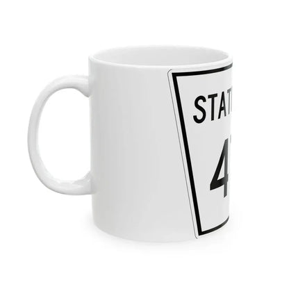 Nebraska State Spur 477 (Nebraska) (Road Sign) White Coffee Mug - Go Mug Yourself