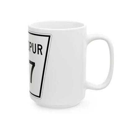 Nebraska State Spur 477 (Nebraska) (Road Sign) White Coffee Mug - Go Mug Yourself