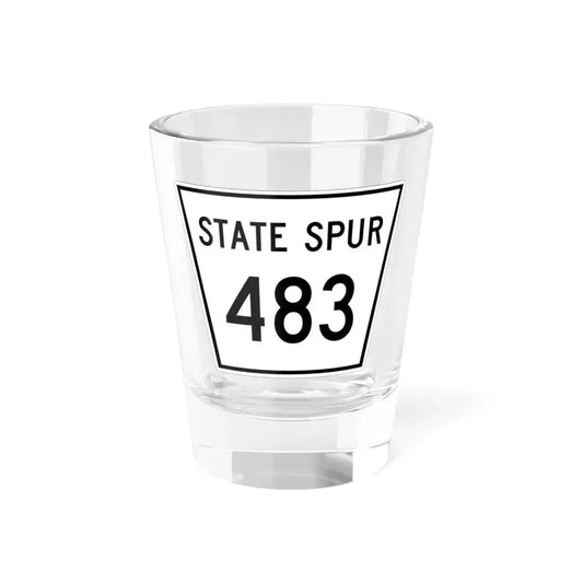 Nebraska State Spur 483 (Nebraska) (Road Sign) Shot Glass 1.5oz 1.5oz - Go Mug Yourself