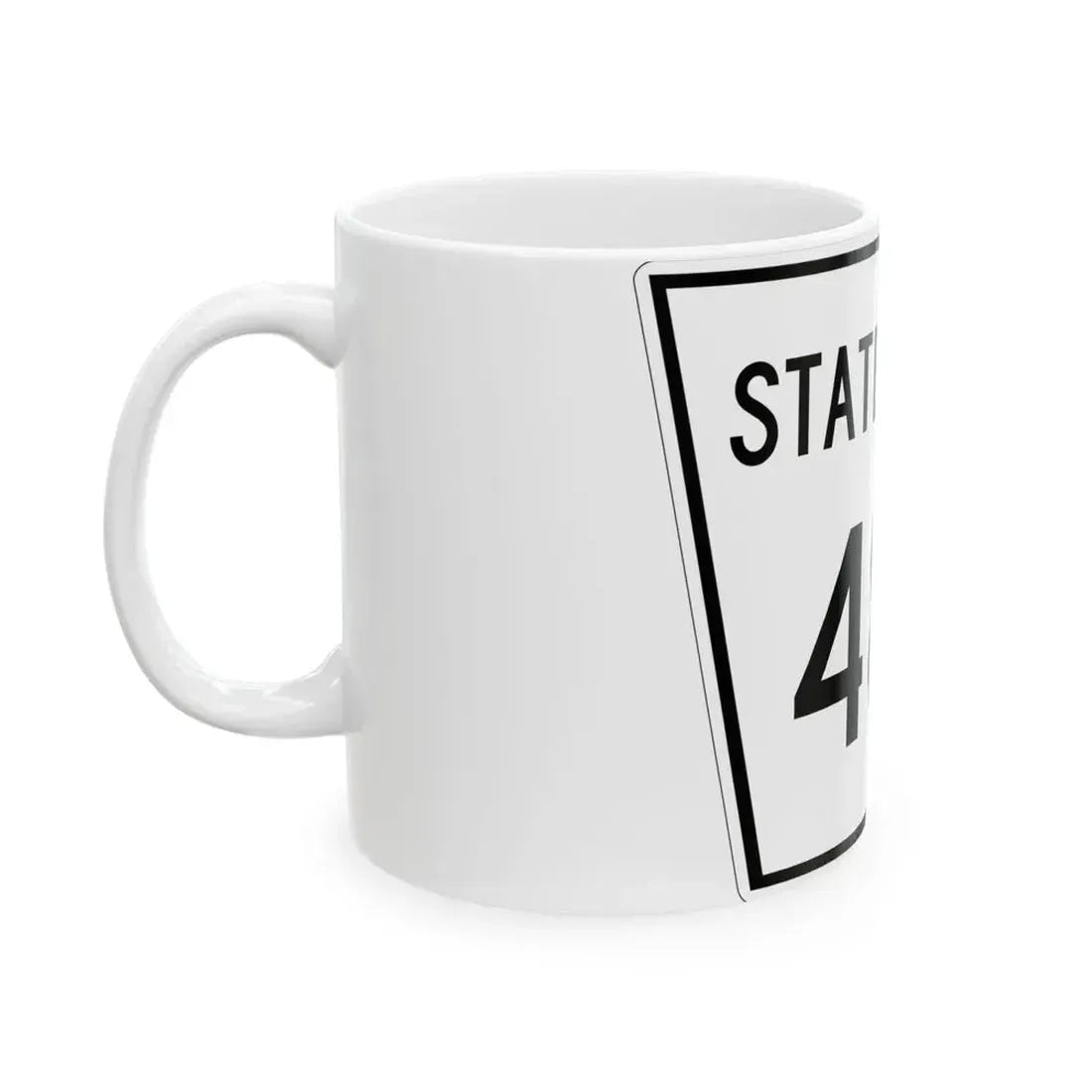 Nebraska State Spur 483 (Nebraska) (Road Sign) White Coffee Mug - Go Mug Yourself