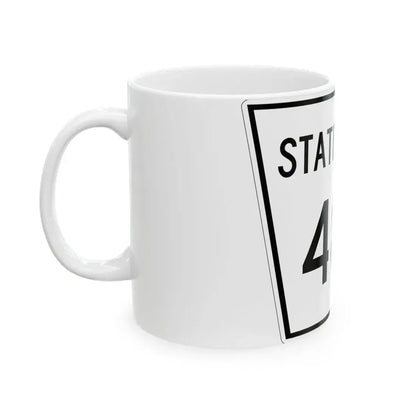 Nebraska State Spur 483 (Nebraska) (Road Sign) White Coffee Mug - Go Mug Yourself