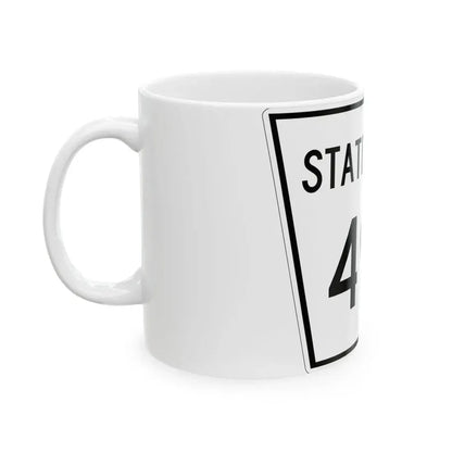Nebraska State Spur 492 (Nebraska) (Road Sign) White Coffee Mug - Go Mug Yourself