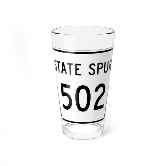 Nebraska State Spur 502 (Nebraska) (Road Sign) Pint Glass 16oz 16oz - Go Mug Yourself