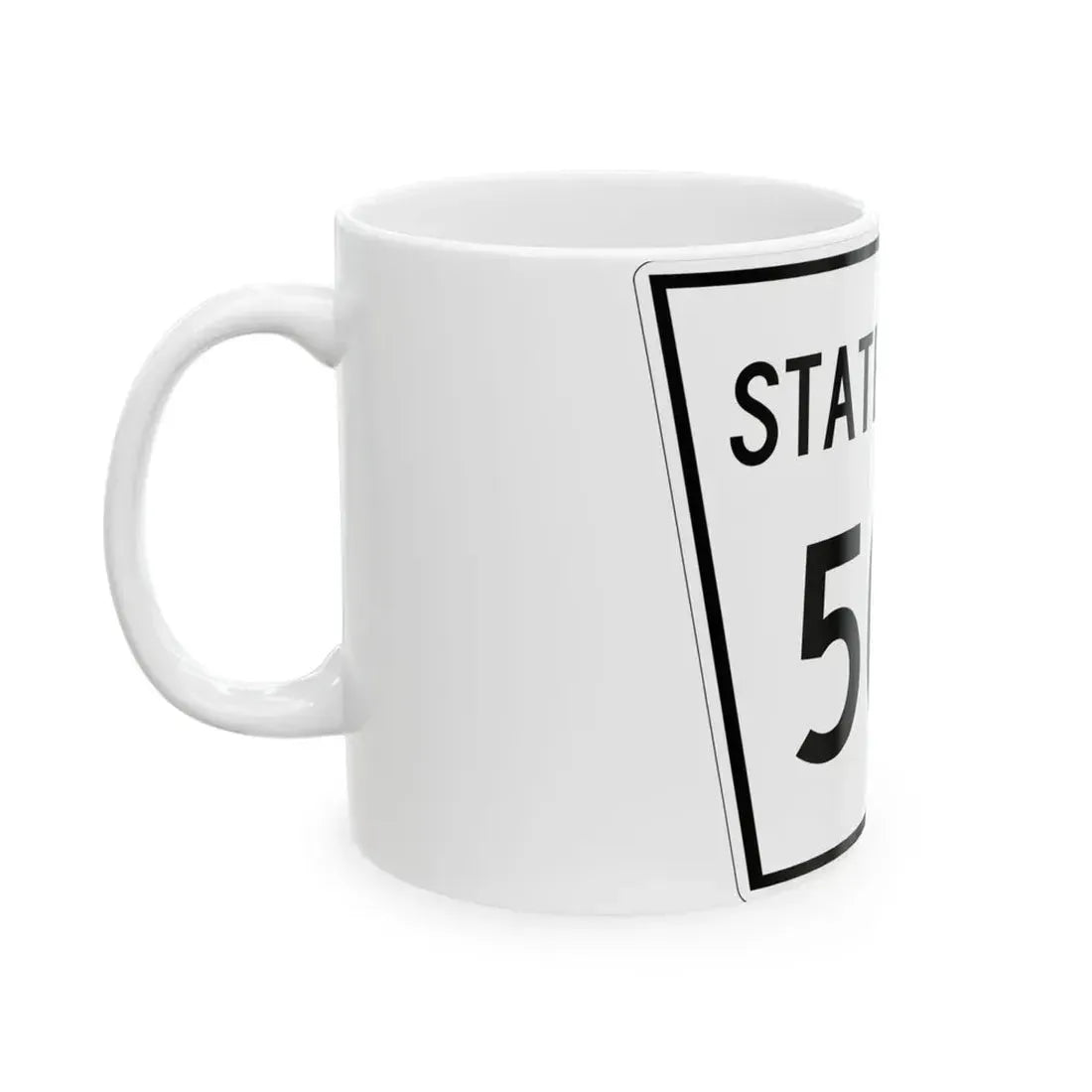 Nebraska State Spur 502 (Nebraska) (Road Sign) White Coffee Mug - Go Mug Yourself