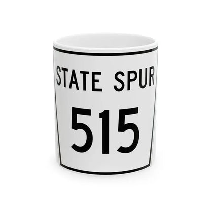 Nebraska State Spur 515 (Nebraska) (Road Sign) White Coffee Mug 11oz - Go Mug Yourself