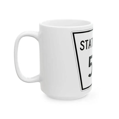 Nebraska State Spur 515 (Nebraska) (Road Sign) White Coffee Mug - Go Mug Yourself
