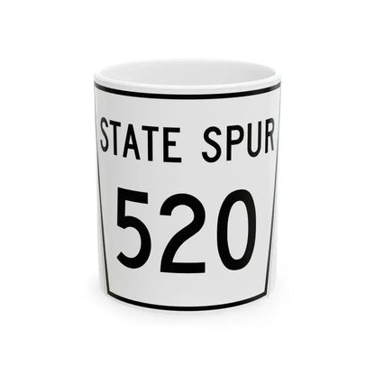 Nebraska State Spur 520 (Nebraska) (Road Sign) White Coffee Mug 11oz - Go Mug Yourself