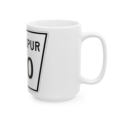 Nebraska State Spur 520 (Nebraska) (Road Sign) White Coffee Mug - Go Mug Yourself