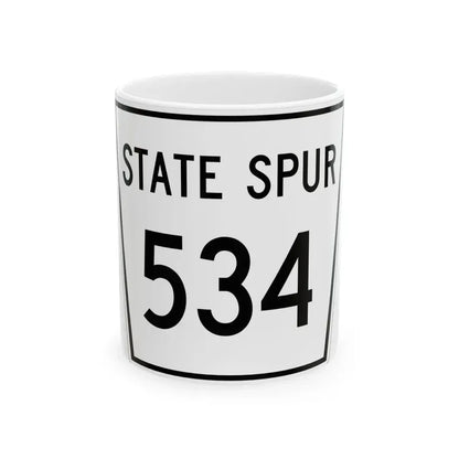 Nebraska State Spur 534 (Nebraska) (Road Sign) White Coffee Mug 11oz - Go Mug Yourself