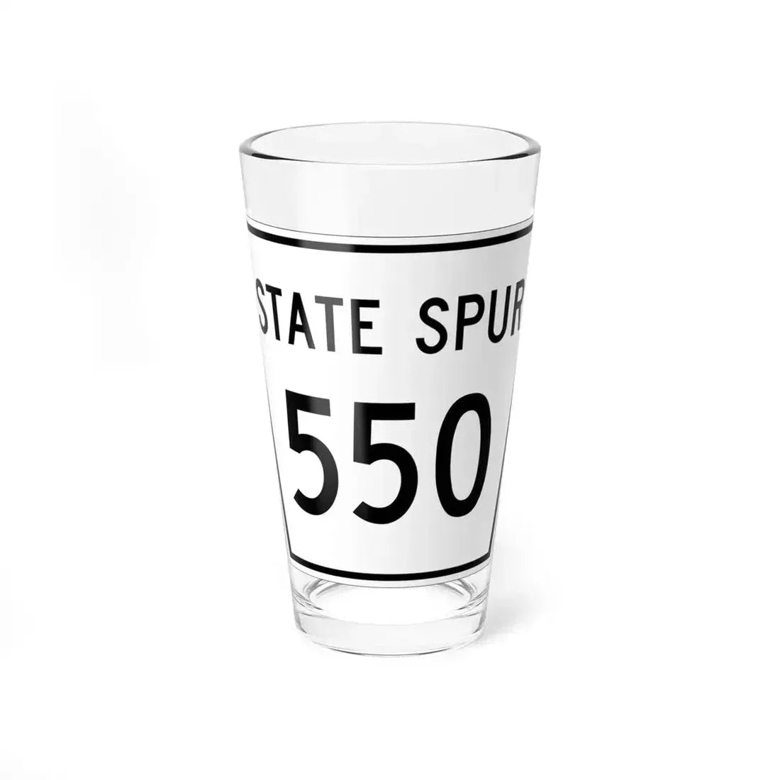 Nebraska State Spur 550 (Nebraska) (Road Sign) Pint Glass 16oz 16oz - Go Mug Yourself