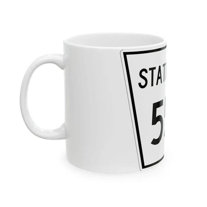 Nebraska State Spur 550 (Nebraska) (Road Sign) White Coffee Mug - Go Mug Yourself