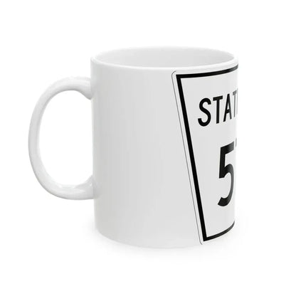 Nebraska State Spur 577 (Nebraska) (Road Sign) White Coffee Mug - Go Mug Yourself