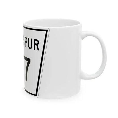 Nebraska State Spur 577 (Nebraska) (Road Sign) White Coffee Mug - Go Mug Yourself