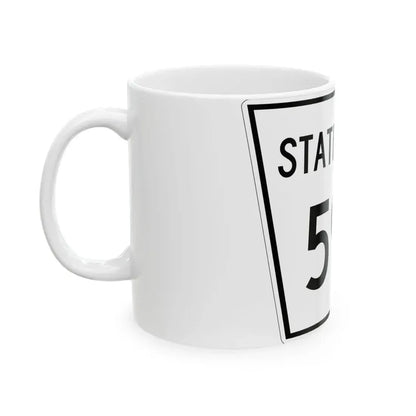Nebraska State Spur 592 (Nebraska) (Road Sign) White Coffee Mug - Go Mug Yourself