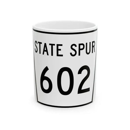 Nebraska State Spur 602 (Nebraska) (Road Sign) White Coffee Mug 11oz - Go Mug Yourself