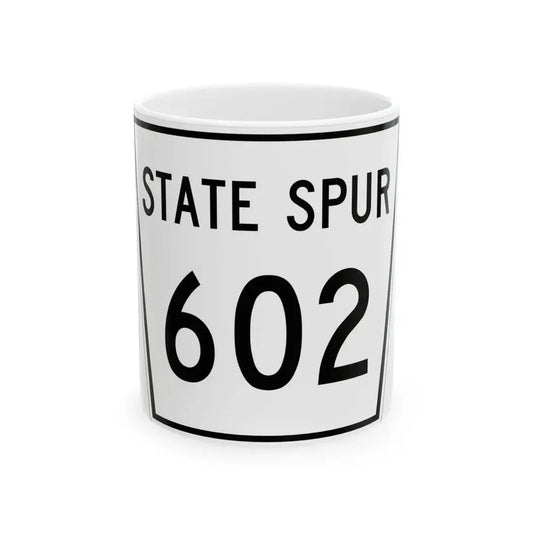 Nebraska State Spur 602 (Nebraska) (Road Sign) White Coffee Mug 11oz - Go Mug Yourself