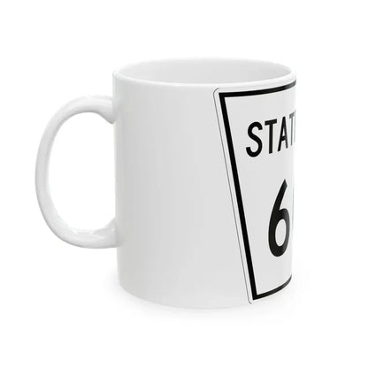 Nebraska State Spur 602 (Nebraska) (Road Sign) White Coffee Mug - Go Mug Yourself